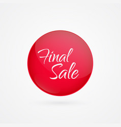 Final Sale Circle Icon Red Isolated Symbol