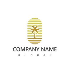 Palm Tree Logo Icon