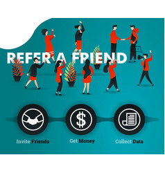 People Are Refer A Friend And Shake Hands To Get