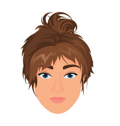 Woman Head With Hair Bun