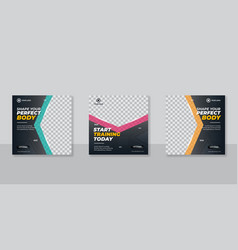 Gym And Fitness Social Media Post Banner Template