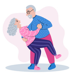 Retired Senior Couple Dancing Together In The