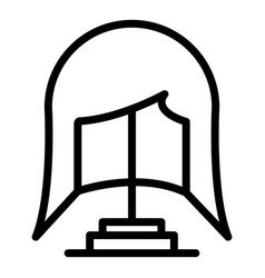 Costume Wig Icon Outline Style