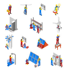 Electrician Icons Set