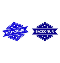 Hexagonal Baikonur Seal With Distress Style