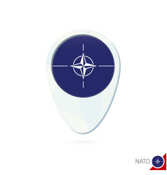 Nato Flag Location Map Pin Icon On White