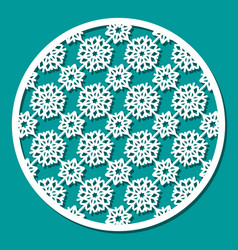 Round Panel With Snowflakes