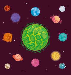 Thirteen Colored Planets