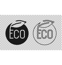 Black Banner Label Tag Logo For Eco Green