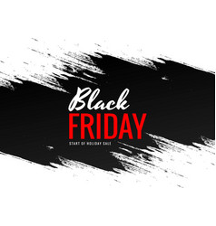 Black Friday With Black Brush Banner Design