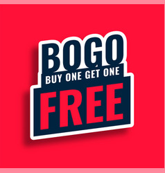 Bogo Buy One Get One Free Sale Tag Sticker Design