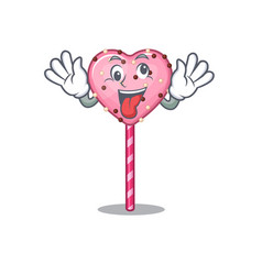 Cute Sneaky Candy Heart Lollipop Cartoon