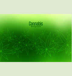 Green Cannabis Marijuana Leaves Background