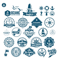 Nautical badges and labels Royalty Free Vector Image