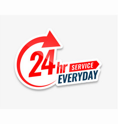 24 Hour Everyday Service Sticker Design