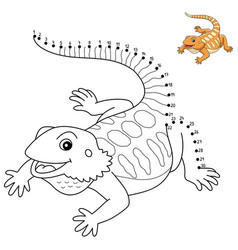 Dot To Bearded Dragon Isolated Coloring