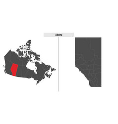 Alberta Map Province Of Canada