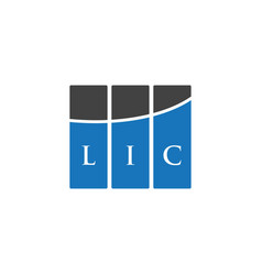 Lic Letter Logo Design On White Background