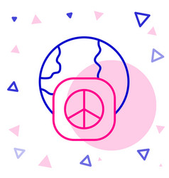 Line International Day Of Peace Icon Isolated On