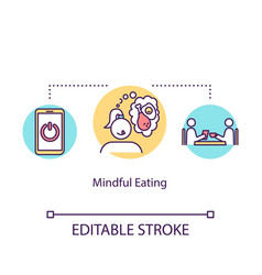 Mindful Eating Concept Icon Conscious Nutrition