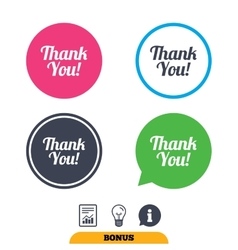 Thank You Sign Icon Customer Service Symbol