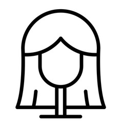 Fashion Wig Icon Outline Style