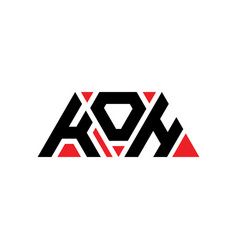 Koh Triangle Letter Logo Design With Triangle