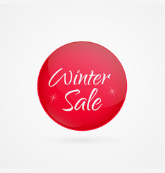 Winter Sale Circle Icon Red Isolated Symbol