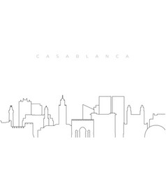 Outline Casablanca Skyline Trendy Template