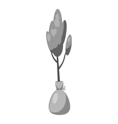 Transplant Tree Icon Gray Monochrome Style