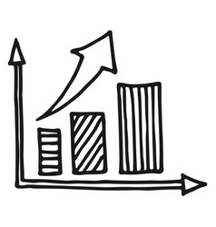 Financial Growth Doodle Icon Business Chart