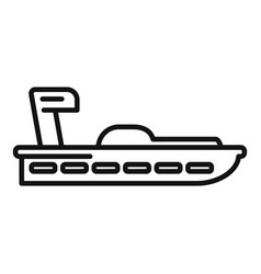 Sea Rescue Boat Icon Outline Life Flood