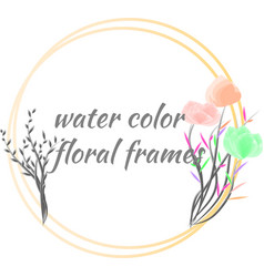 Water Color Floral Pastel Frame