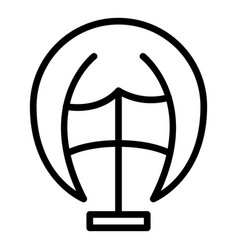 Hairdresser Wig Icon Outline Style