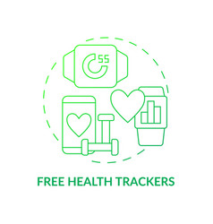 Health Trackers For Employees Concept Icon