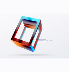 3d Cube Shapes Geometric Background Trendy