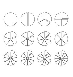 Circle Outline Chart Fraction Pie Divided