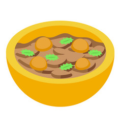 Bean Food Icon Isometric Meal Meat