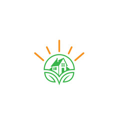 Farm House In Summer Rural Logo Design