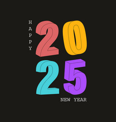 Happy New Year 2025 Background With 3d Numbers