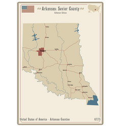 Map Sevier County In Arkansas