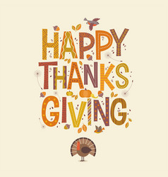 Decorative Lettering Happy Thanksgiving