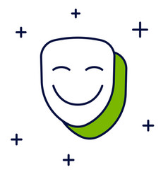 Filled Outline Comedy Theatrical Mask Icon