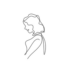 One Line Drawings Hold Hair Female Models