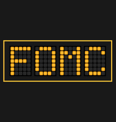 Orange Color Led Banner In Word Fomc Abbreviation