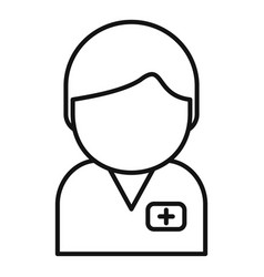 Young Doctor Person Icon Outline Clinic