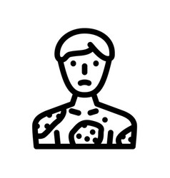 Psoriasis Skin Illness Line Icon