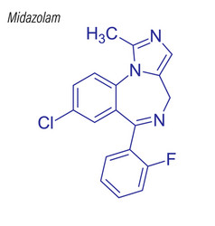 Skeletal Formula Midazolam Drug Chemical