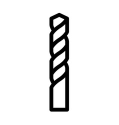 Twist Drill Bit Line Icon