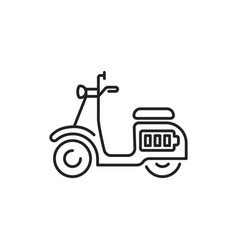 Electric Scooter Black Line Icon City Transport